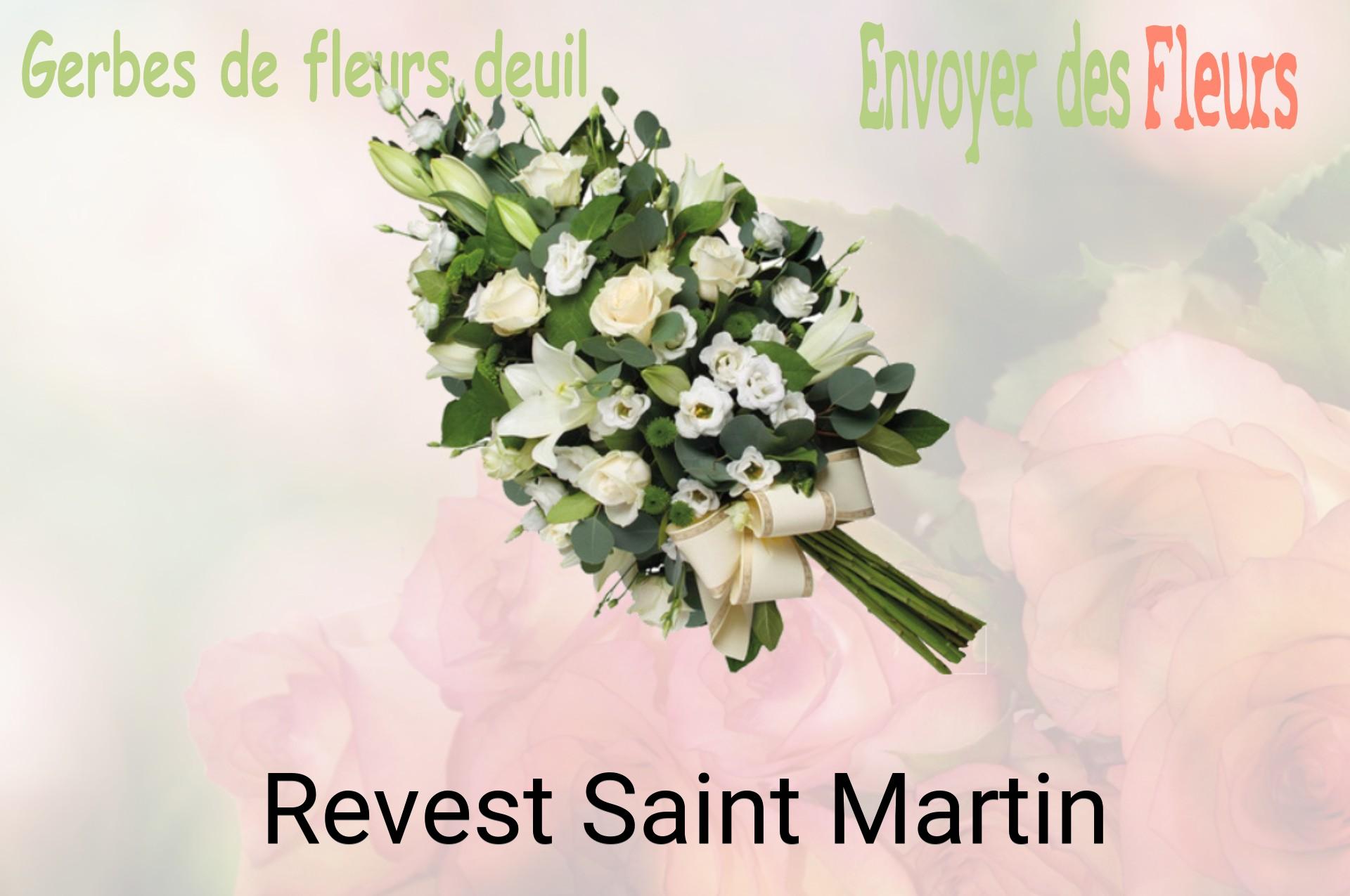 Gerbe de fleurs de deuil livrée à Revest-Saint-Martin